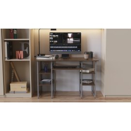 Письменный стол Ferrum-decor Тим 75x140x70 серый ДСП Дуб Сонома Трюфель 16мм