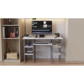 Комп'ютерний стіл Ferrum-decor Тім 75x120x60 сірий ДСП Біле 16мм