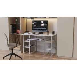 Письменный стол Ferrum-decor Тим 75x120x60 белый ДСП Белое 16мм