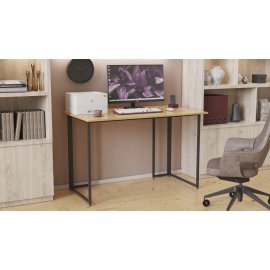 Комп'ютерний стіл Ferrum-decor Ханна 75x120x60 чорний ДСП Дуб Артізан 16мм (FD2014)
