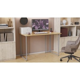 Компьютерный стол Ferrum-decor Ханна 75x100x70 серый ДСП Дуб Артизан 16мм (FD2007)