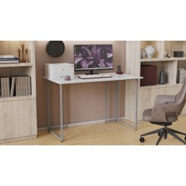 Письменный стол Ferrum-decor Ханна 75x120x70 серый ДСП Белое 16мм