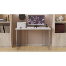 Письменный стол Ferrum-decor Ханна 75x140x60 серый ДСП Белое 16мм