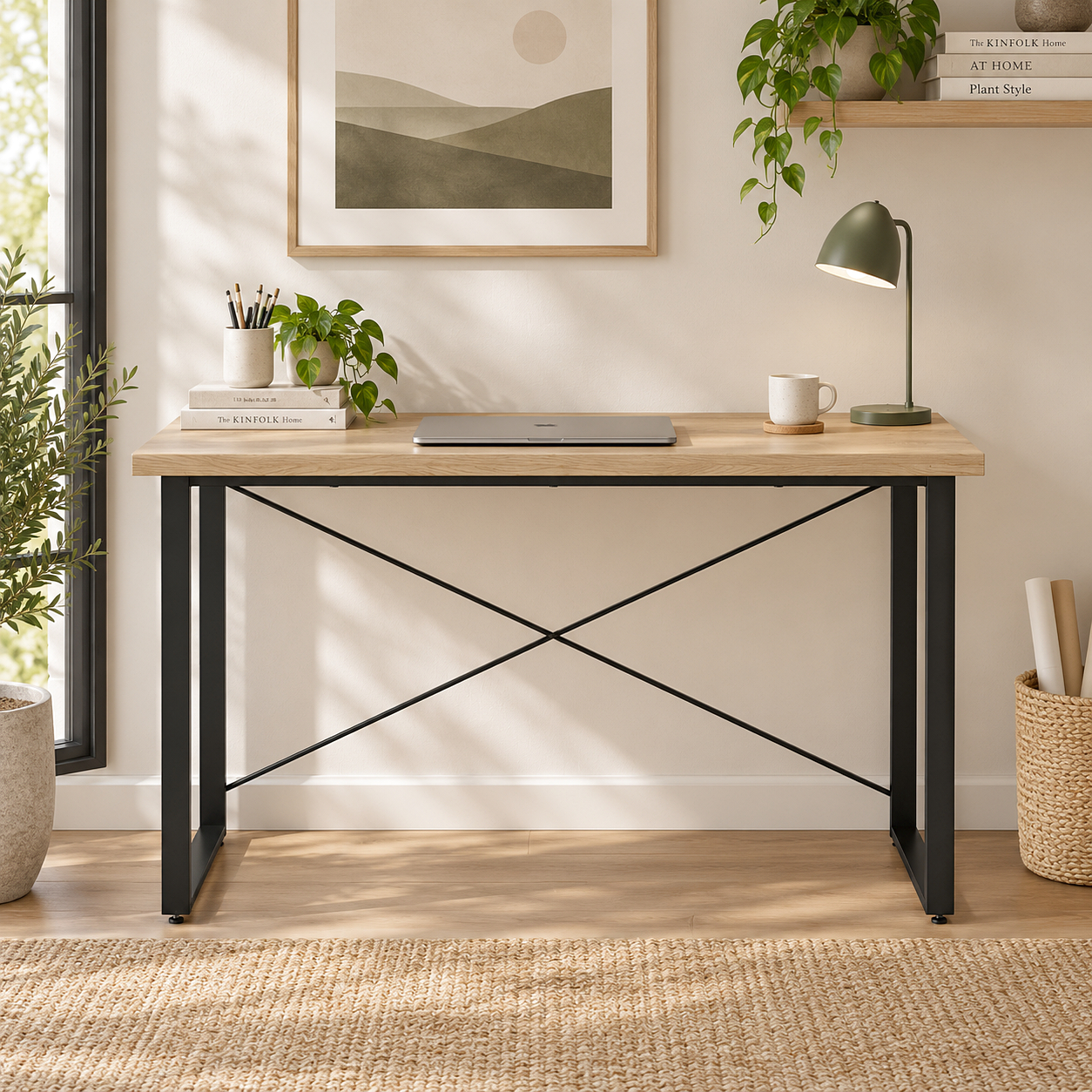 Стіл письмовий Дейв Ferrum-decor 75x100x70 Чорний метал ДСП Дуб Кремона Торро 32 мм (DEY3265)