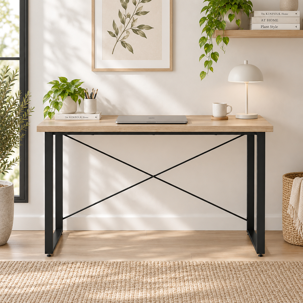 Стіл письмовий Дейв Ferrum-decor 75x100x70 Чорний метал ДСП Дуб Кремона Торро 32 мм (DEY3265)