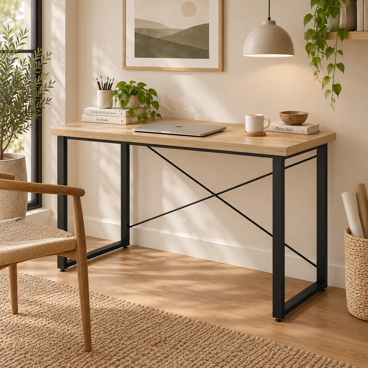 Стіл письмовий Дейв Ferrum-decor 75x100x70 Чорний метал ДСП Дуб Кремона Торро 32 мм (DEY3265)
