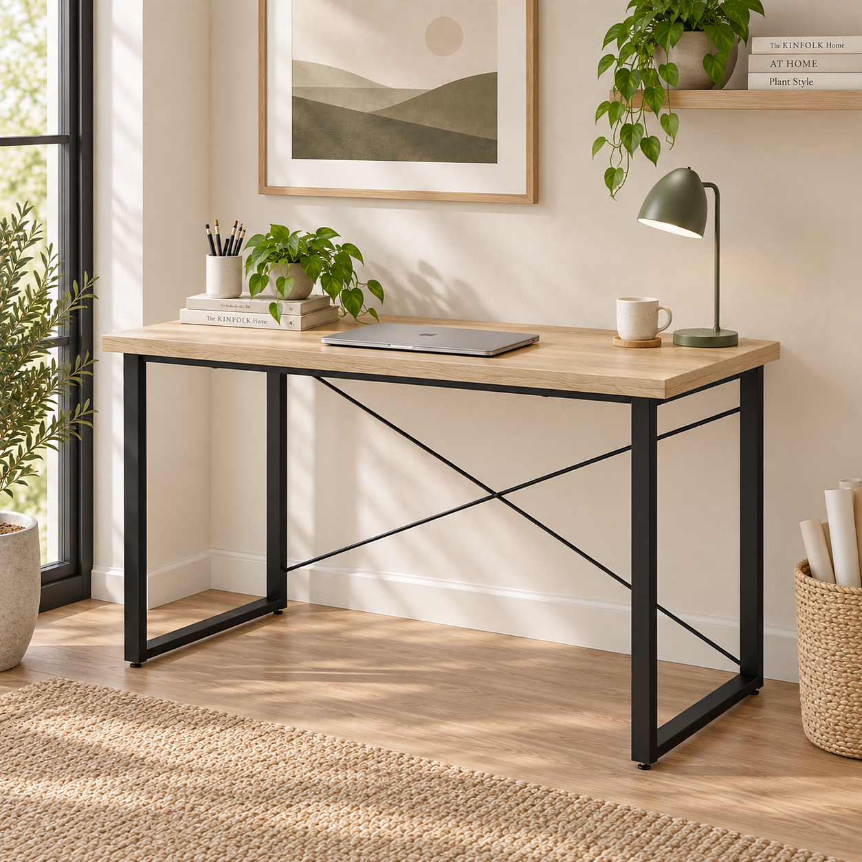 Стіл письмовий Дейв Ferrum-decor 75x100x70 Чорний метал ДСП Дуб Кремона Торро 32 мм (DEY3265)