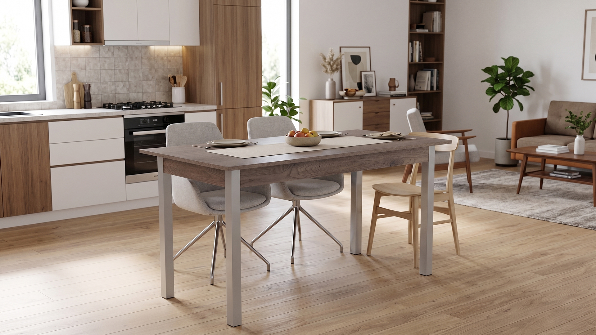 Стіл кухонний Маріо Ferrum-decor 75x120x70 Сірий метал ДСП Дуб Кремона Канолло 16 мм (MAR00105)