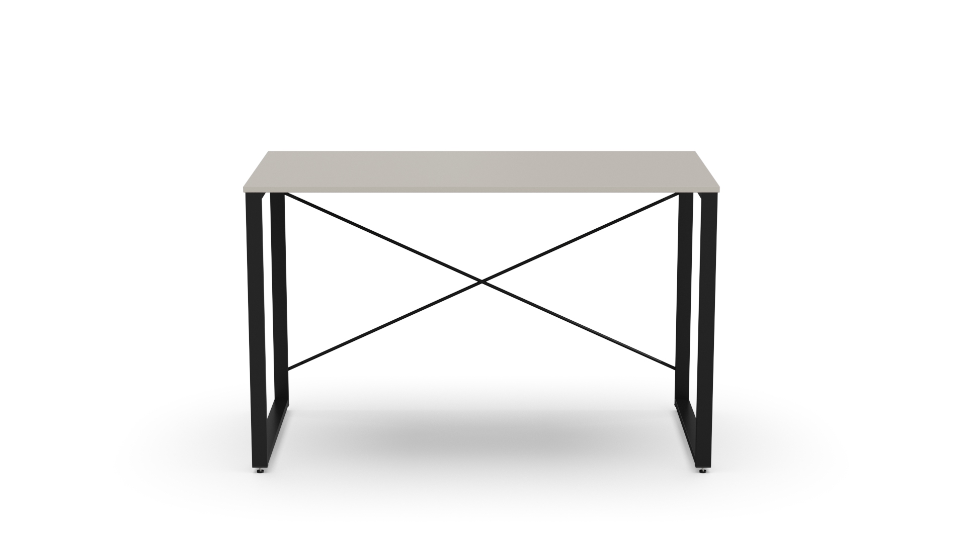 Стіл письмовий Ferrum-decor Серії Конект 75x120x60 Чорний метал ДСП Кашемір 16 мм (XK00909)
