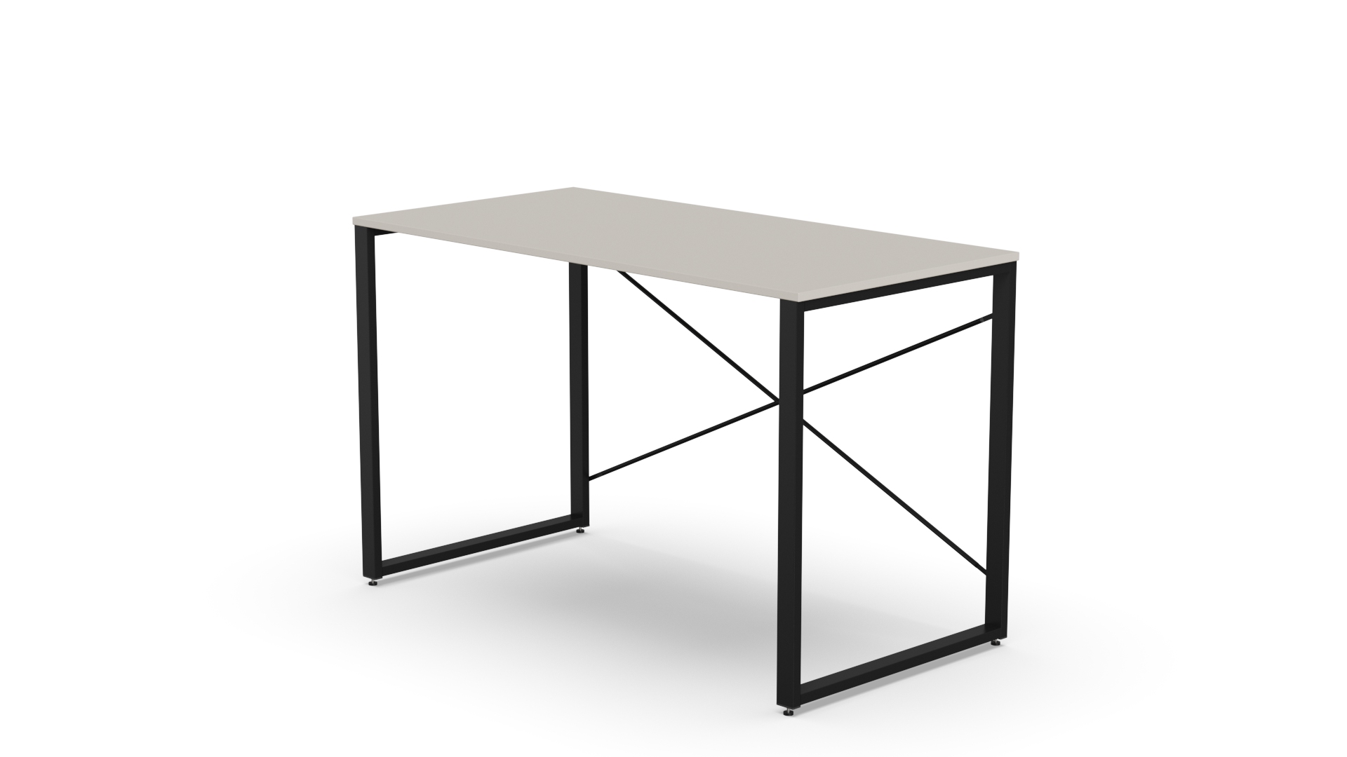 Стіл письмовий Ferrum-decor Серії Конект 75x120x60 Чорний метал ДСП Кашемір 16 мм (XK00909)