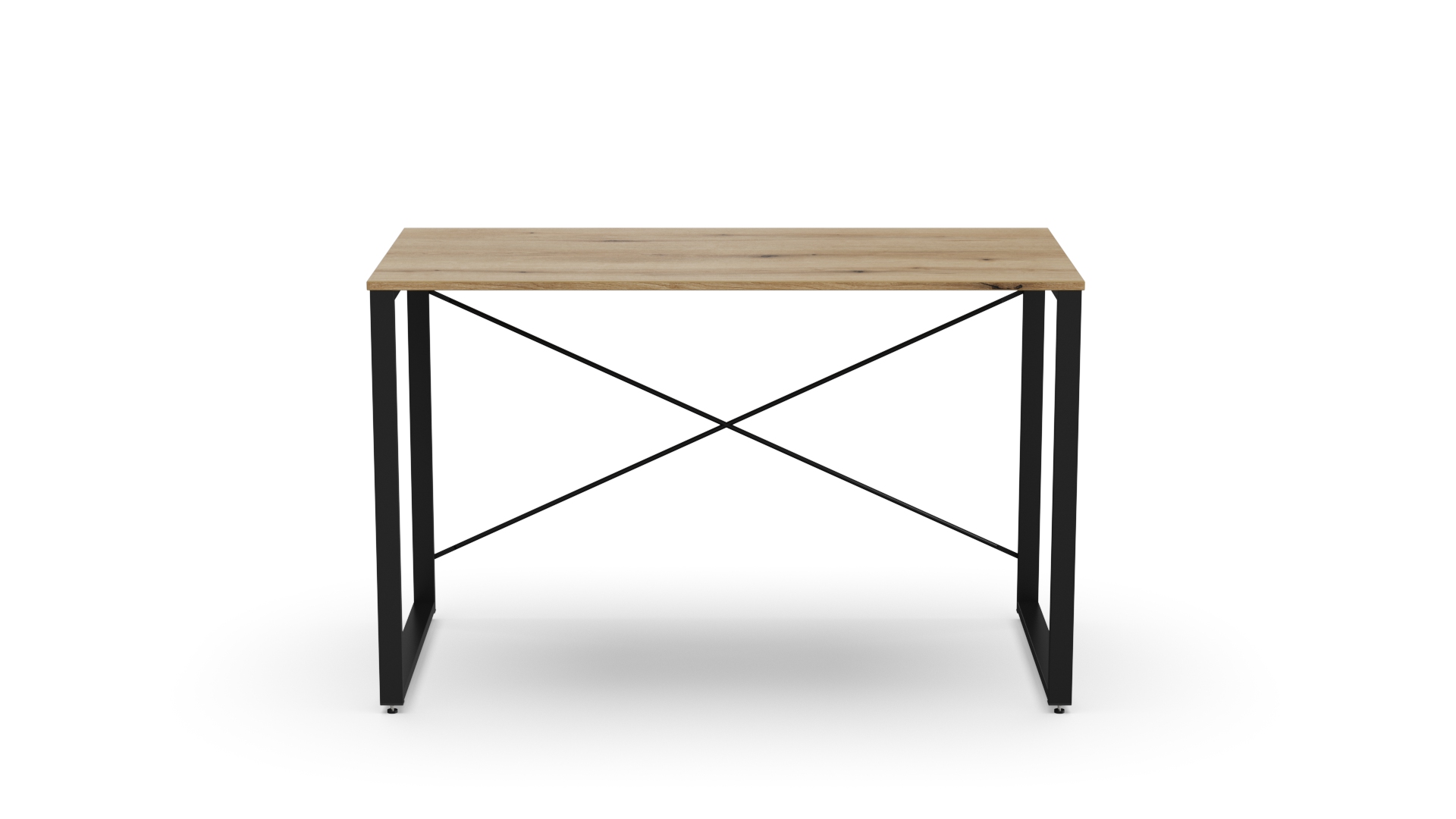Стіл письмовий Ferrum-decor Серії Конект 75x120x60 Чорний метал ДСП Дуб Евок Прибережний 16 мм (XK00903)