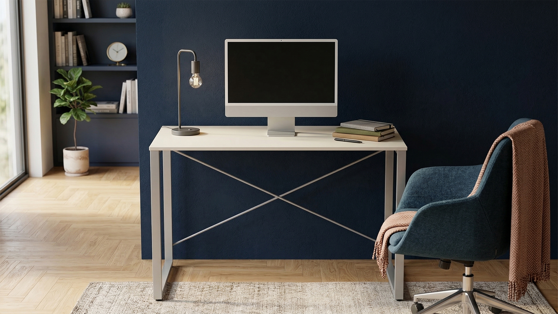 Стіл письмовий Ferrum-decor Серії Конект 75x120x60 Сірий метал ДСП Кашемір 16 мм (XK00911)