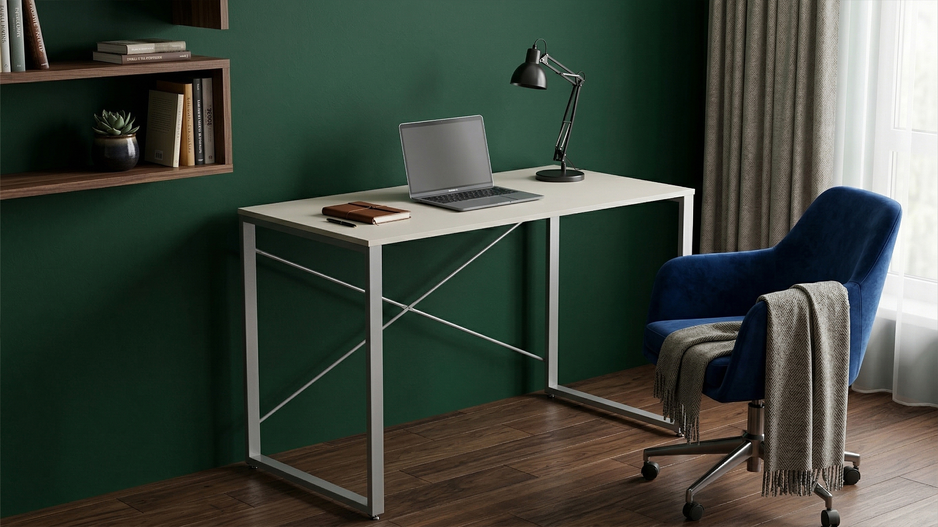 Стіл письмовий Ferrum-decor Серії Конект 75x120x60 Сірий метал ДСП Кашемір 16 мм (XK00911)