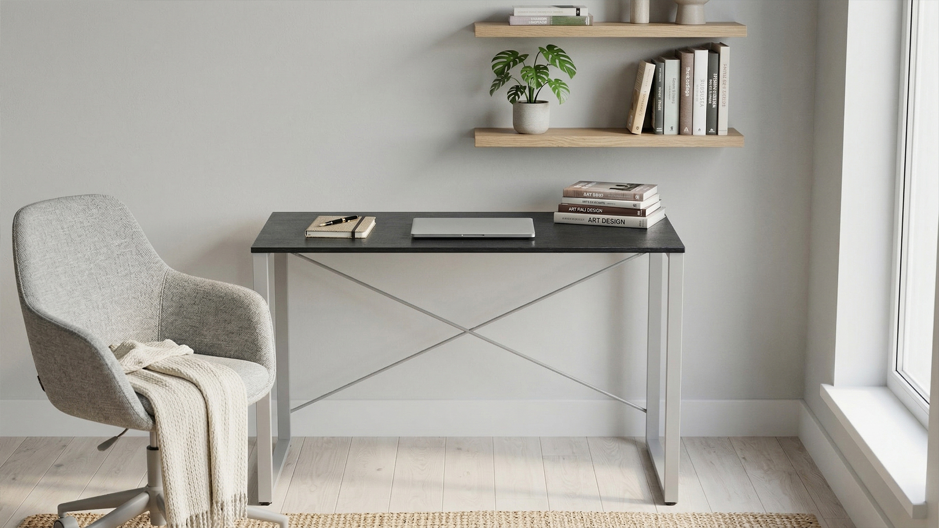 Стіл письмовий Ferrum-decor Серії Конект 75x120x60 Сірий метал ДСП Каштан Арвадонна 16 мм (XK00908)