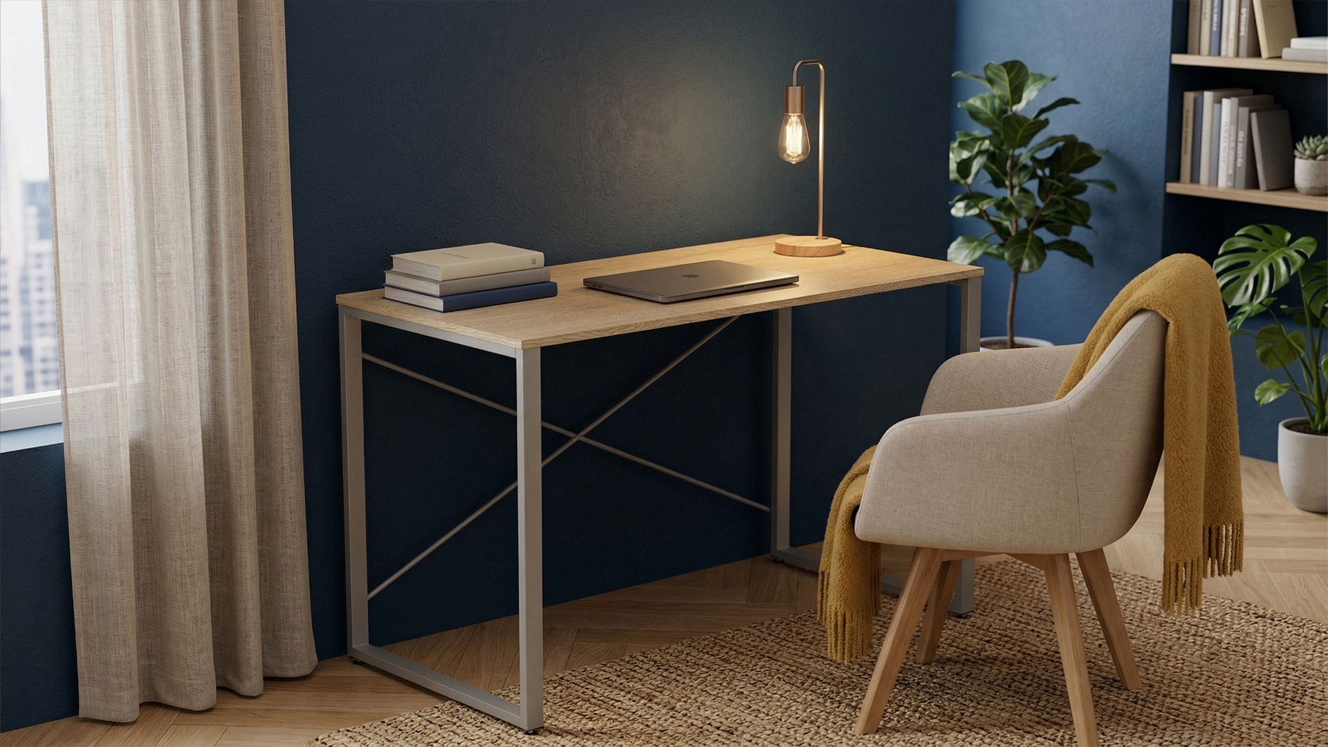 Стіл письмовий Ferrum-decor Серії Конект 75x120x60 Сірий метал ДСП Дуб Кремона Торро 16 мм (XK00914)
