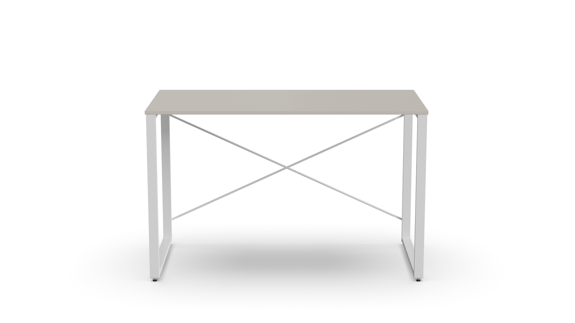 Стіл письмовий Ferrum-decor Серії Конект 75x120x60 Білий метал ДСП Кашемір 16 мм (XK00910)