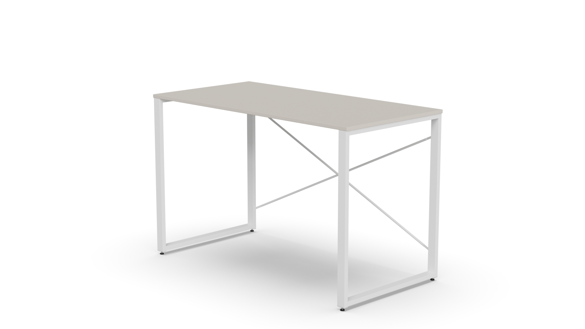 Стіл письмовий Ferrum-decor Серії Конект 75x120x60 Білий метал ДСП Кашемір 16 мм (XK00910)