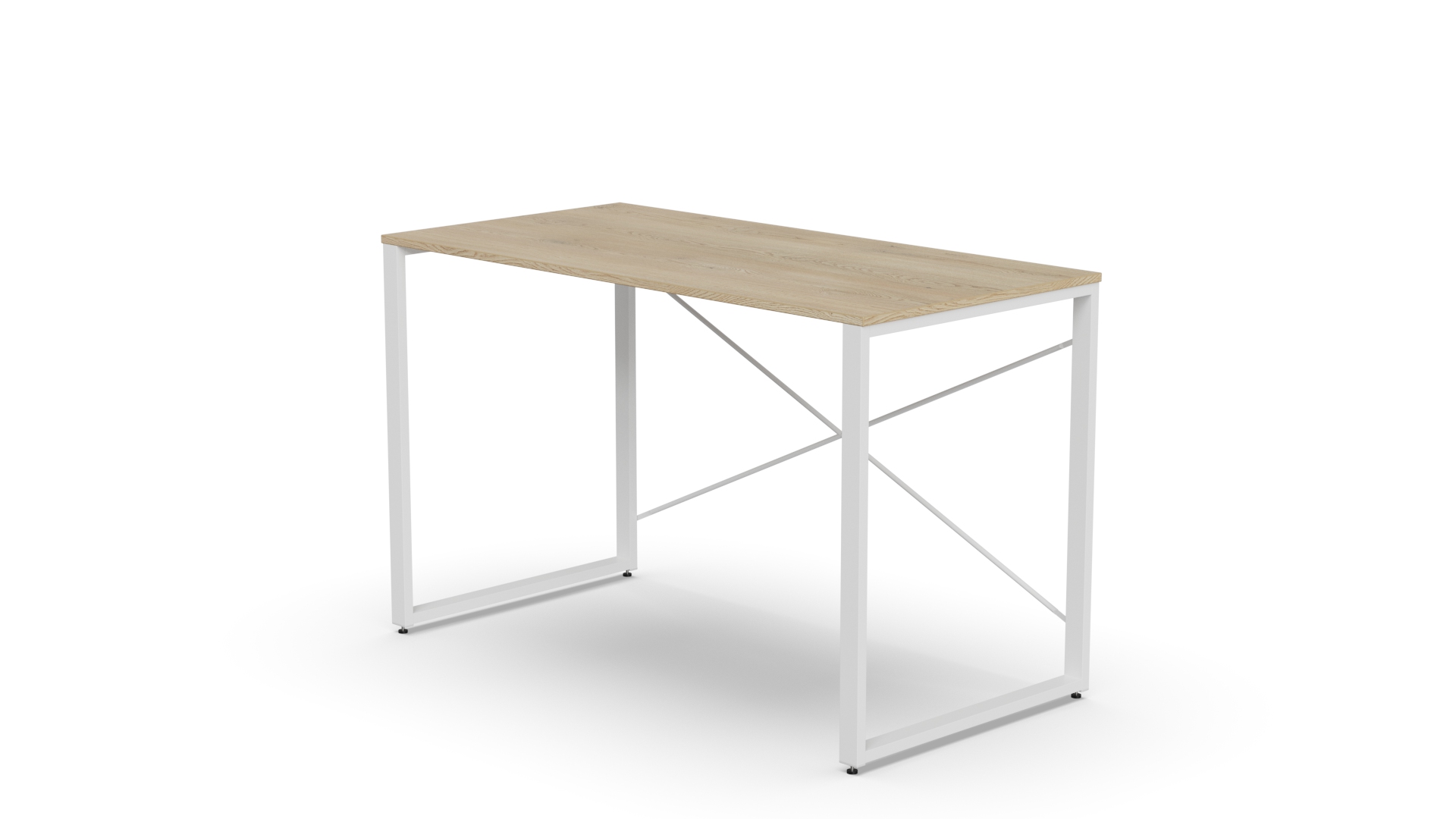 Стіл письмовий Ferrum-decor Серії Конект 75x120x60 Білий метал ДСП Дуб Кремона Торро 16 мм (XK00913)