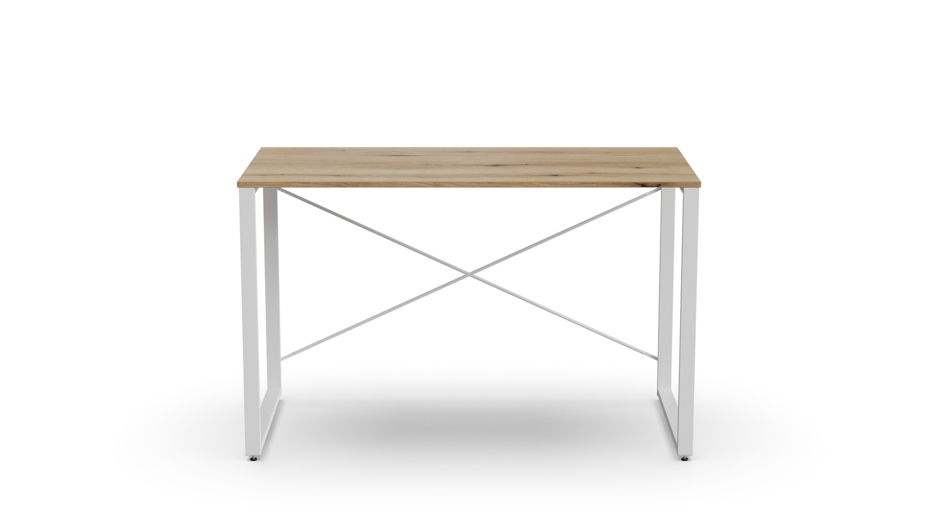 Стіл письмовий Ferrum-decor Серії Конект 75x120x60 Білий метал ДСП Дуб Евок Прибережний 16 мм (XK00904)